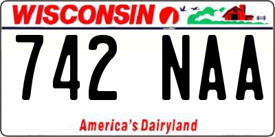 WI license plate 742NAA
