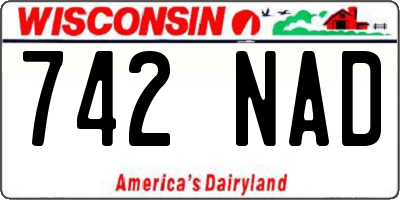 WI license plate 742NAD