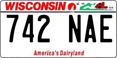 WI license plate 742NAE