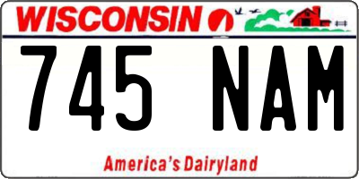 WI license plate 745NAM