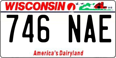 WI license plate 746NAE