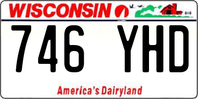 WI license plate 746YHD