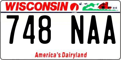 WI license plate 748NAA