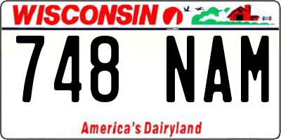 WI license plate 748NAM