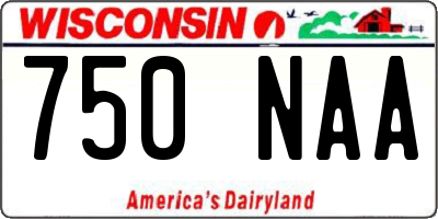 WI license plate 750NAA