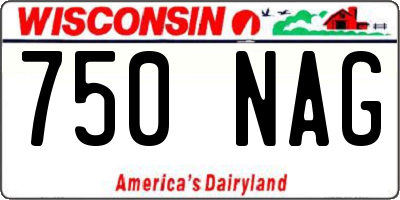 WI license plate 750NAG