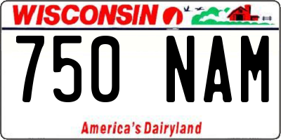 WI license plate 750NAM
