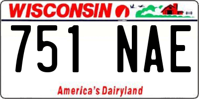 WI license plate 751NAE
