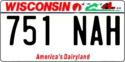WI license plate 751NAH
