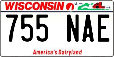 WI license plate 755NAE