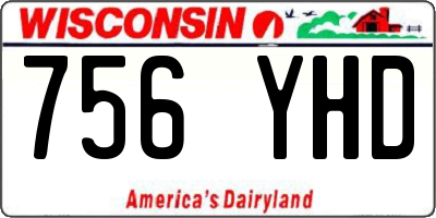 WI license plate 756YHD