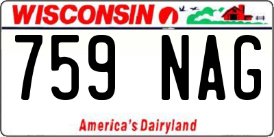 WI license plate 759NAG