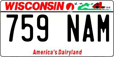 WI license plate 759NAM