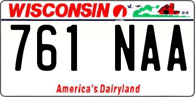 WI license plate 761NAA