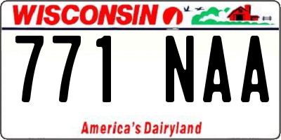 WI license plate 771NAA