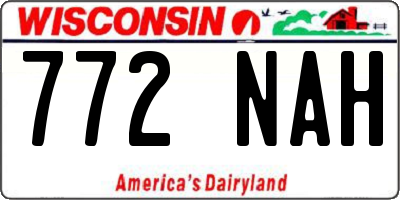 WI license plate 772NAH