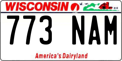 WI license plate 773NAM