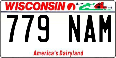 WI license plate 779NAM