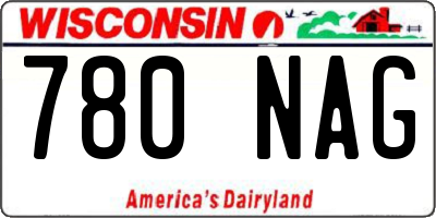 WI license plate 780NAG
