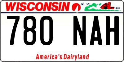 WI license plate 780NAH