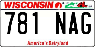 WI license plate 781NAG