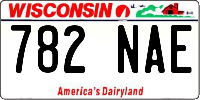 WI license plate 782NAE