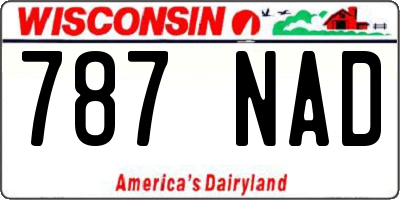 WI license plate 787NAD