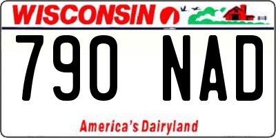 WI license plate 790NAD