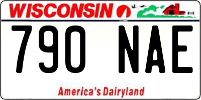 WI license plate 790NAE