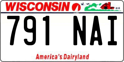 WI license plate 791NAI