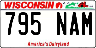 WI license plate 795NAM