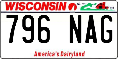 WI license plate 796NAG