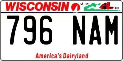 WI license plate 796NAM