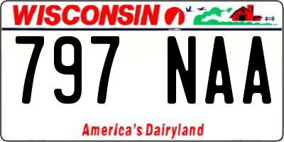 WI license plate 797NAA