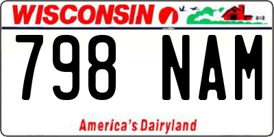 WI license plate 798NAM