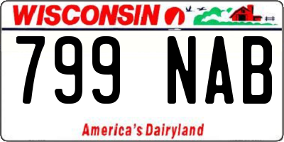 WI license plate 799NAB