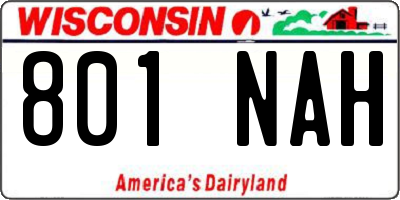 WI license plate 801NAH