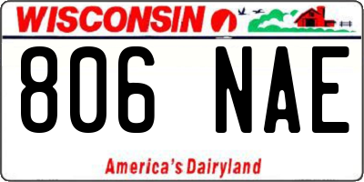 WI license plate 806NAE