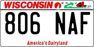 WI license plate 806NAF