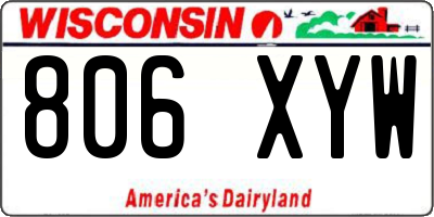 WI license plate 806XYW