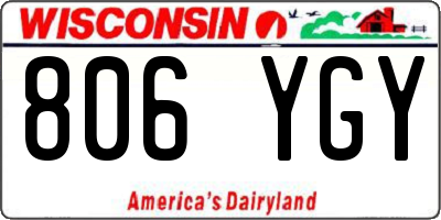WI license plate 806YGY