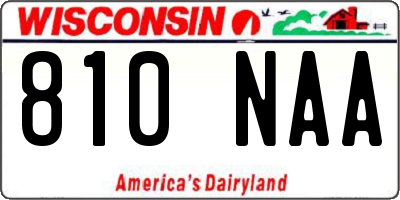 WI license plate 810NAA