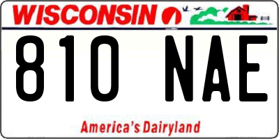 WI license plate 810NAE