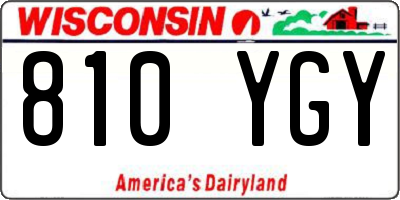WI license plate 810YGY