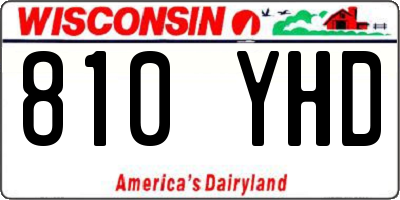WI license plate 810YHD