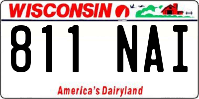 WI license plate 811NAI