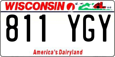 WI license plate 811YGY