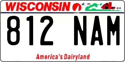 WI license plate 812NAM