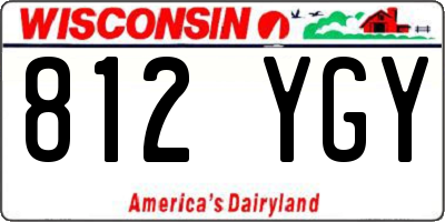 WI license plate 812YGY