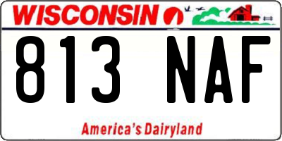 WI license plate 813NAF